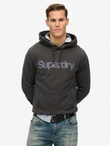 Толстовка с логотипом cotton core city hoodie Superdry, цвет Washed Black
