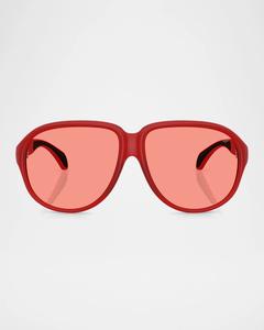 Мужские солнцезащитные очки-авиаторы ME8001 Moncler, розовый