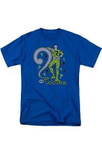 Футболка с коротким рукавом для взрослых DC Comics The Riddler Gildan, синий