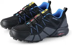 Мужские легкие походные кроссовки, дышащие кроссовки для трейл-раннинга, противоскользящие обувь для прогулок на улице и тренировок в спортзале, треккинг Qacksv, синий