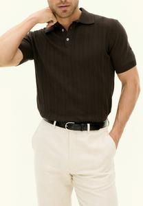 Поло BARTO STRIPE Oscar Jacobson, коричневый