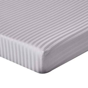 Простынь на подгонке Homescapes Fadendichte 330, 90x1x190 см, серый