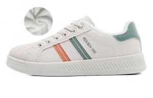 Теплые Водостойкие Износостойкие Легкие Низкие Женские Скейтборд Кроссовки Бежево-Зеленые RENBEN