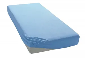 Простыня Estella "простыня из тонкого трикотажа", эластичная по всему периметру 200х200 см, 1 шт., светло-синий