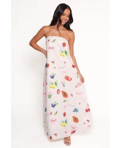 Женское длинное платье Soph без бретелей Petal and Pup, Ciao bow print