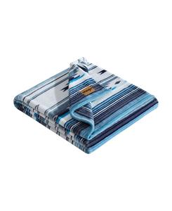 Плед из ультрамягкого плюшевого флиса с принтом, 50 x 70 дюймов Wrangler, цвет coyote sands blue