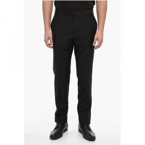 Брюки из натуральной шерсти классического кроя Corneliani, Black