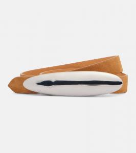 Кожаный пояс из замши congo Amanu, Cognac