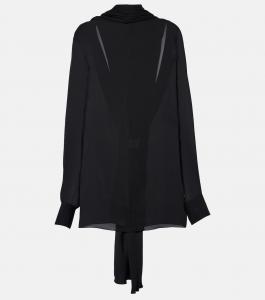 Шелковая блузка Bex Khaite, черный