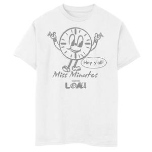 Футболка с изображением талисмана Marvel Studios Loki Miss Minutes для мальчиков 8–20 лет Marvel