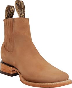 Женские кожаные короткие ковбойские ботильоны до щиколотки, низкий каблук, стиль вестерн The Western Shops, Miel