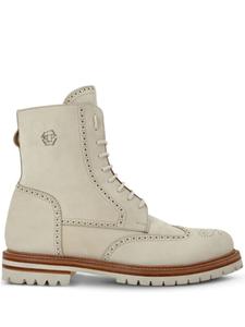 Philipp Plein ботинки Nubuck, нейтральный цвет