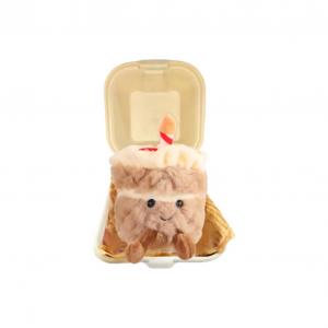 Коллекция Fun Food, милые плюшевые куклы-подвески для украшения праздничного торта, высота 9см Bitter purchase, Khaki+Cake Box