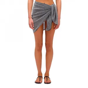 Короткий саронг Sundek из люрекса, серый