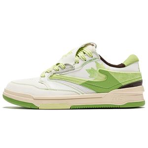 Уникальные кленовые листья 2.0 Износостойкие противоскользящие низкие скейтерские кроссовки мужские микрокристаллический белый яблочно-зеленый Erke