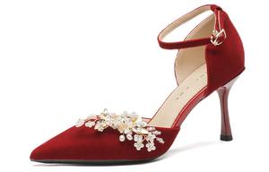 Туфли на высоком каблуке женские красный Ainer-Cat