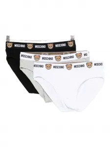 Трусы с логотипом на поясе (набор из двух штук) Moschino, черный
