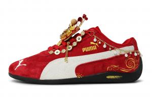 Puma Speedcat Go Walking Planet, Золотая пара нескользящих низких повседневных туфель унисекс, красные, белый, золотые