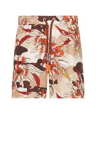 Шорты для плавния Swimwear Moncler, оранжевый/бордовый