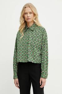 Хлопковая рубашка Weekend Max Mara, зеленый