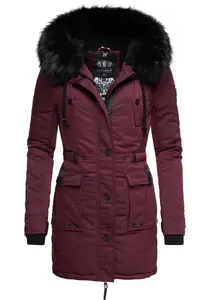Зимнее пальто Navahoo "Luluna Prc", элегантная парка с большим капюшоном из искусственного меха, красный