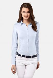 Блуза Vincenzo Boretti Button-down blouse, Eisblau/Light Blue