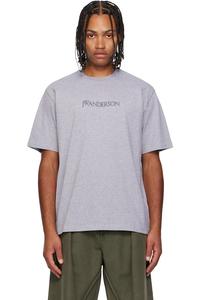 Jw Anderson Серая футболка с логотипом