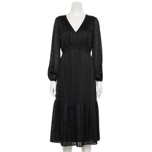 Женское адаптивное платье миди с v-образным вырезом Nine West, черный