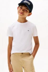 Детская хлопковая футболка Tommy Hilfiger, белый