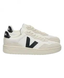 Белые кожаные кроссовки с черными акцентами Veja, мультиколор
