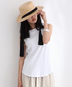 Майка с вырезом-лодочкой и неравномерной ребристой текстурой Pourvous, цвет White