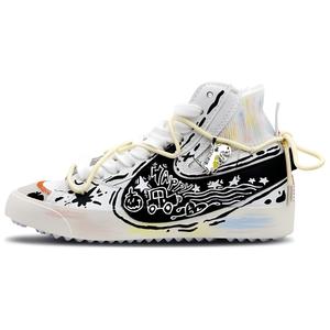 Кастомизированные кроссовки Nike Blazer Skateboard Shoes Women's Mid-Top, синий/розовый