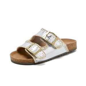 Сандалии-слайдеры женские, серебристые, противоскользящие, устойчивые к истиранию La Chapelle, Silver