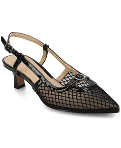 Женские туфли-лодочки Padma на низком каблуке с ремешком Journee Collection, черный