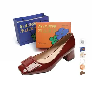 WOXXXN Женские туфли на высоком каблуке черно-бордовые [подарочный набор] (с подарком), цвет Burgundy[Gift Box Set](Gift Included)