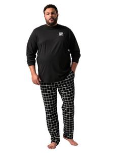 Men Plus Длинная черная пижама