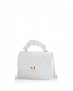 Сумка через плечо со стеганым узором в форме сердца/сумка для переноски JFY, белый