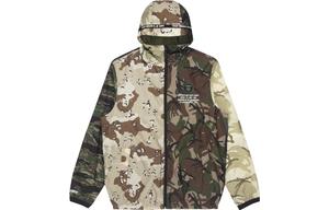 Aape Камуфлированная куртка с капюшоном и вставными деталями, Brown BGZ
