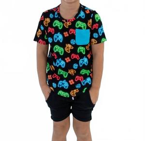 Dream Big Little Co. Детская футболка Gamer Glow Dream Pocket черного цвета