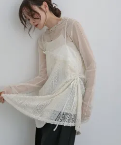 Платье-комбинация с кружевной отделкой