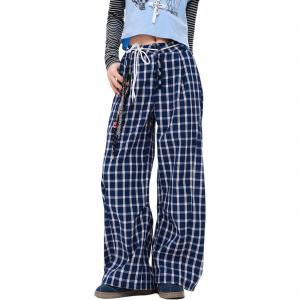 NEVER RULE Повседневные брюки Unisex Blue Moderate Wide Leg