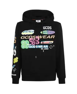 Хлопковая толстовка с принтом логотипа Gcds, черный