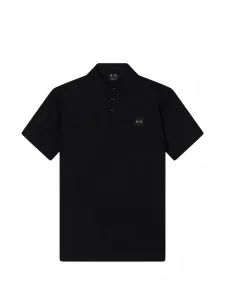 Поло с логотипом Armani Exchange, черный