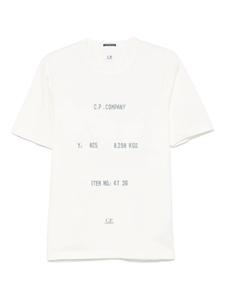 Футболка с текстовым принтом C.P. Company, белый