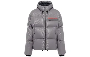 Пуховик мужской Iron Grey Prada, серый