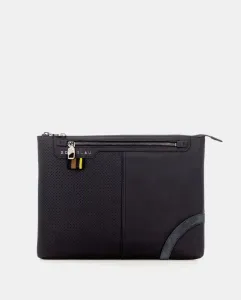 Черный кожаный держатель для документов Scharlau, чёрный