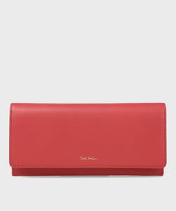 Классический кожаный длинный кошелек Paul Smith, цвет Red