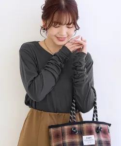 Топ из махровой ткани с мятыми рукавами Coen, цвет Black