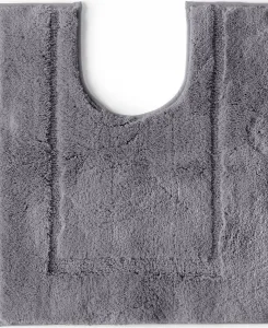 Хлопковый нескользящий контурный коврик для ванной Lands' End, Rich Steel