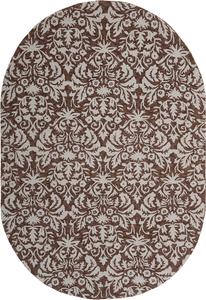 Ковер SAFAVIEH, 138 x 199 см, Chelsea Collection, овальный, Brown & Grey, ручное плетение, французский кантри из шерсти, идеален для помещений с высокой проходимостью в гостиной, спальне (HK368B)